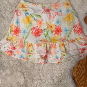 Profile By Gottex Floral Ruffle Skort - Multicolor